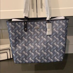 Coach City Tote Navy Blue